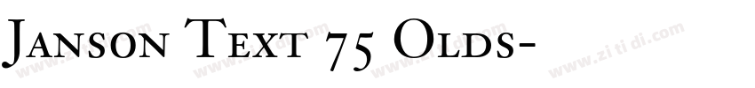 Janson Text 75 Olds字体转换